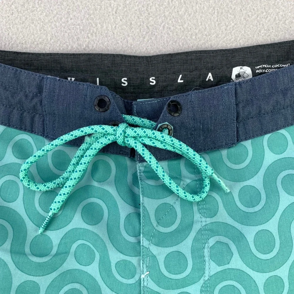 Vissla Board Shorts Mens 30 Blue Surf Bermuda Stretch Swim Beach